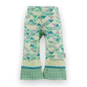 naartjie Girls Pedal Pushers Sz 3 Butterfly Oasis Zag Zest Braid Trimmed‎ Yellow